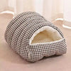Convertible Flannel Pet Cave Bed