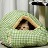 Convertible Flannel Pet Cave Bed